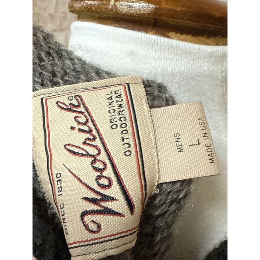 Woolrich Wool Blend Men’s Large Sweater Herb Tweed 90s Y2K Pullover Vintage Dad‎